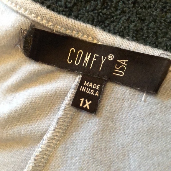 ⭐️ Comfy steel blue with zipper detail, asymmetrical long-sleeve tunic - Picture 9 of 10